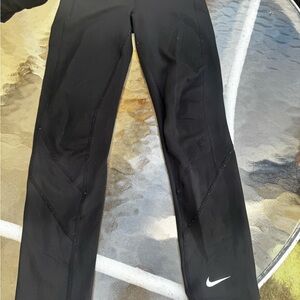 Nike Black Performance Leggings with White Swoosh